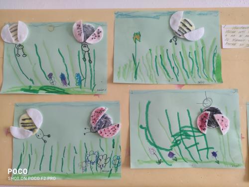 "Jaro v trávě" - Berušky